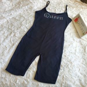 FashionNova Queen Rhinestone Romper